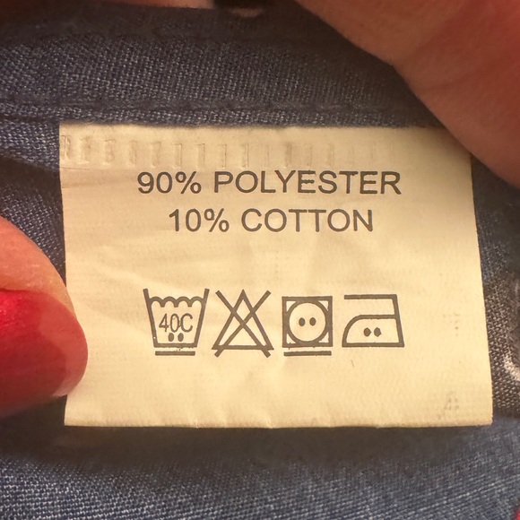 Simon Banks Terrier Dog Christmas Holiday Button Up Shirt 15.5 Size M - Picture 4 of 6